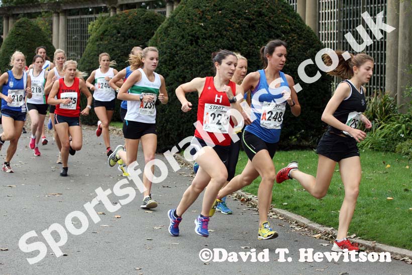 Soon after the start of the senior womens race at the Northern Road Relays, Blackpool.